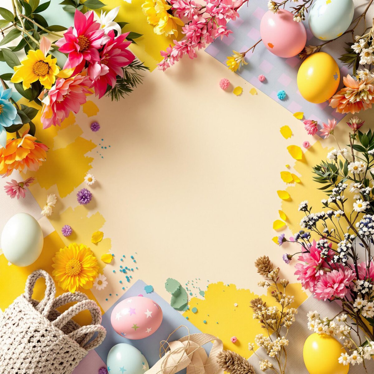 Découvrez notre atelier de Pâques : peindre des œufs et couronnes de fleurs