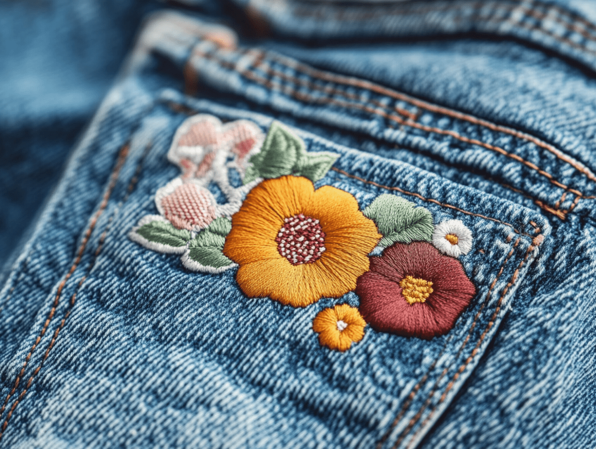 jeans brodé