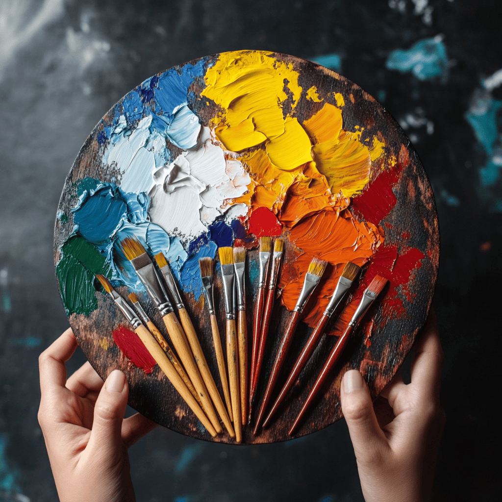 mélanger la peinture à l'huile