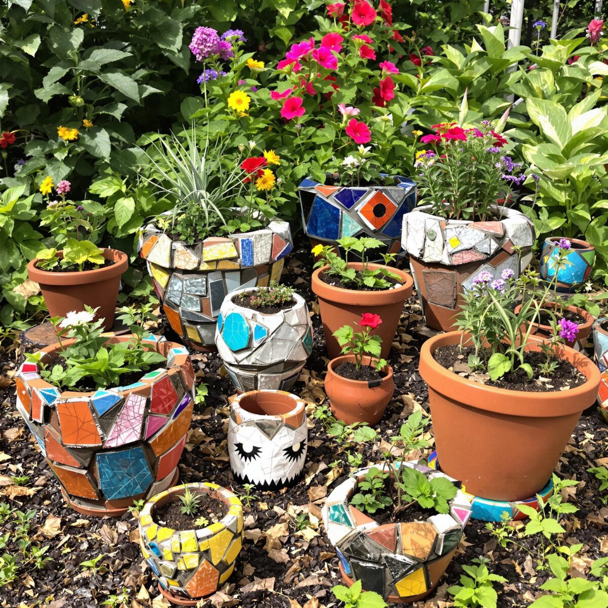 Ne jetez pas vos pots de fleurs cassés, transformez-les en œuvres d'art !