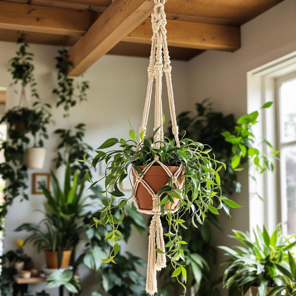 créez votre propre suspension en macramé en moins d'une heure !