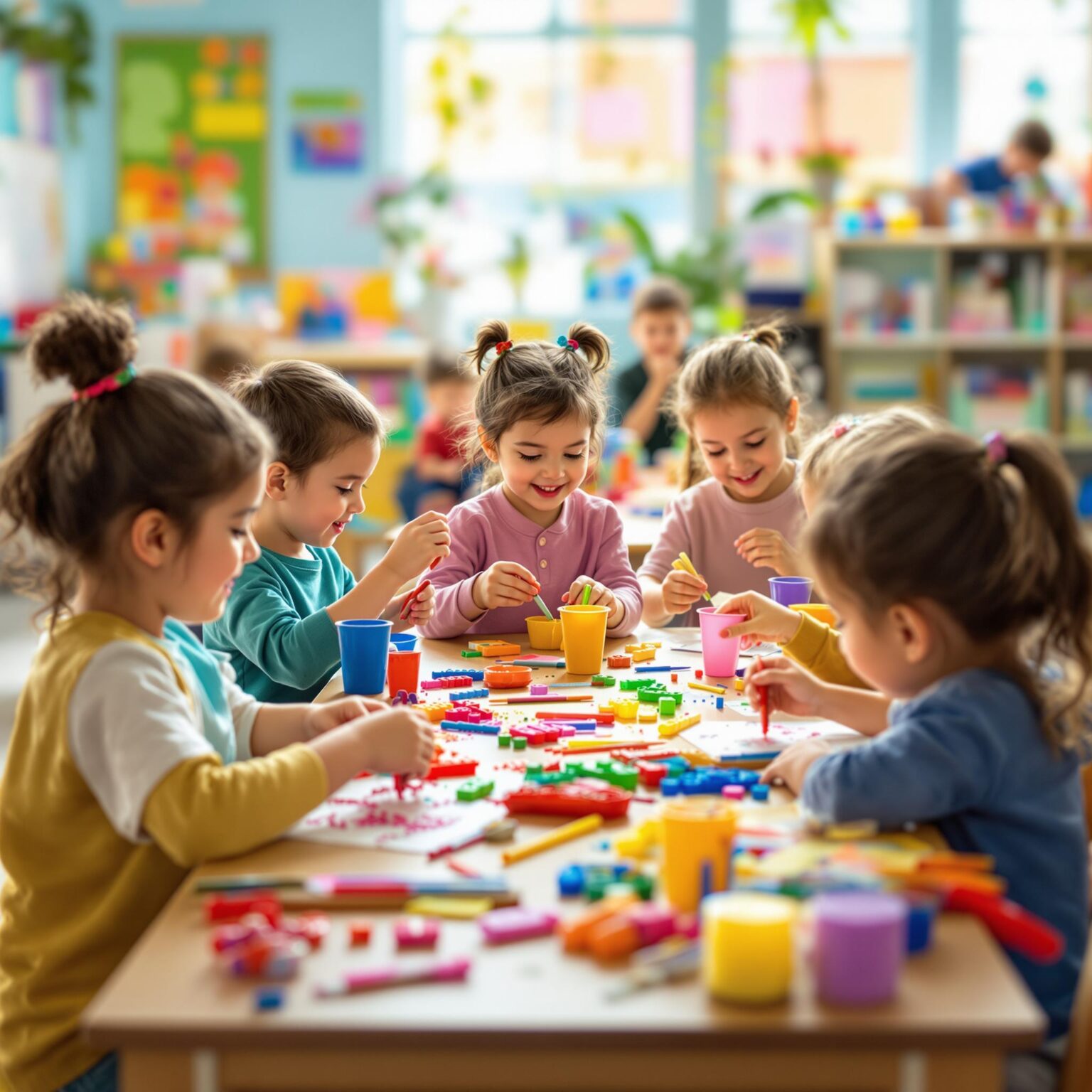 UptVin Lot De 4 Tabliers Peinture Enfant 3-8 Ans - Imperméables Avec Manches Longues Et Poches