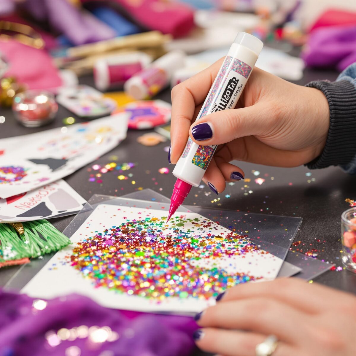 Apprenez à utiliser la colle paillettes pour des créations scintillantes