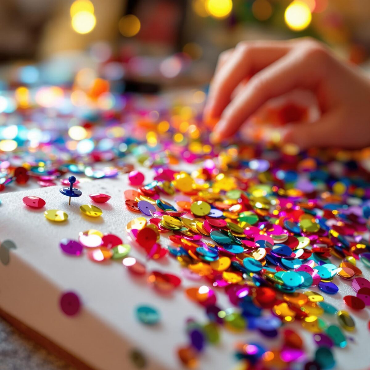 Découvrez l'univers coloré des tableaux en sequins