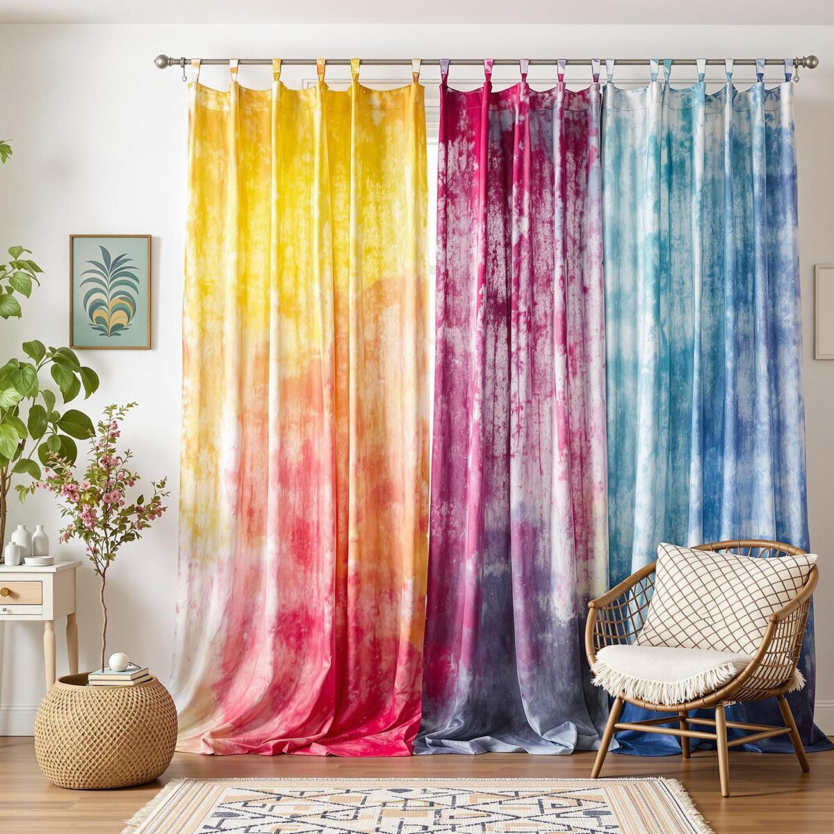 Transformer de vieux draps en rideaux tendance avec la teinture naturelle