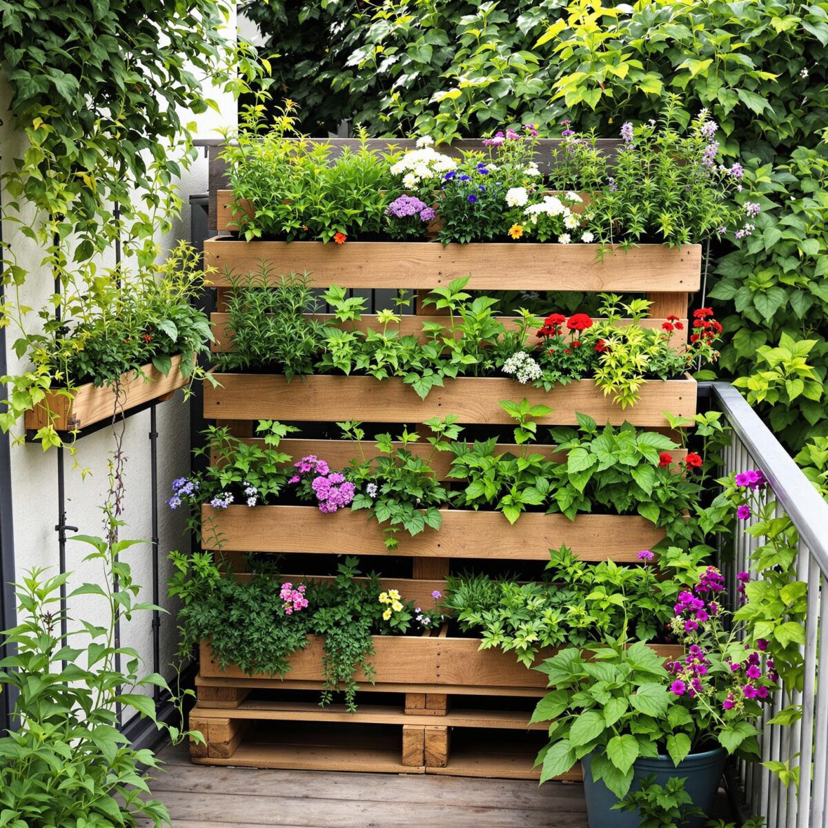 Transformez votre balcon en oasis végétale avec la culture verticale
