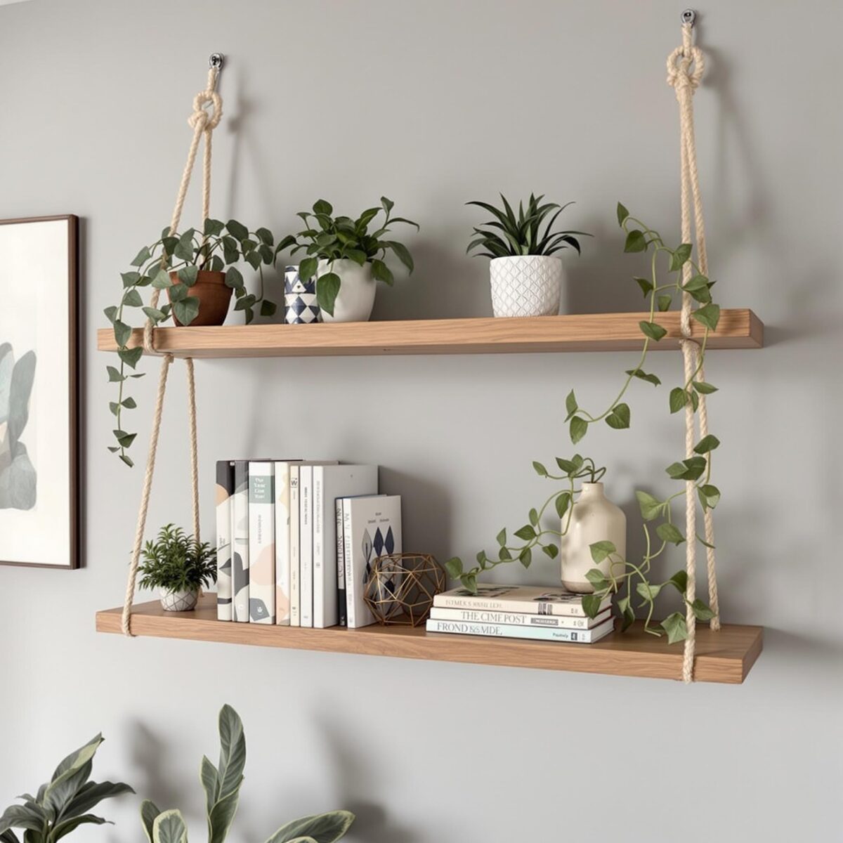 Créez une étagère suspendue DIY : légèreté et originalité en 30 minutes