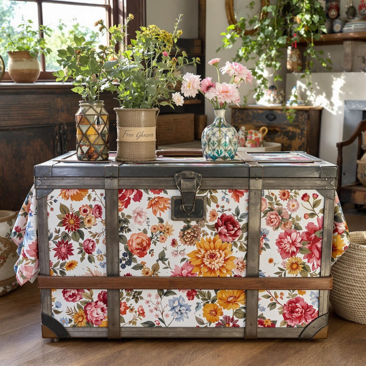 Transformer une cantine en malle bucolique : une idée créative