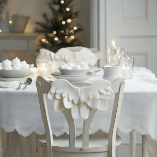 aile en feutrine pour chaise noel