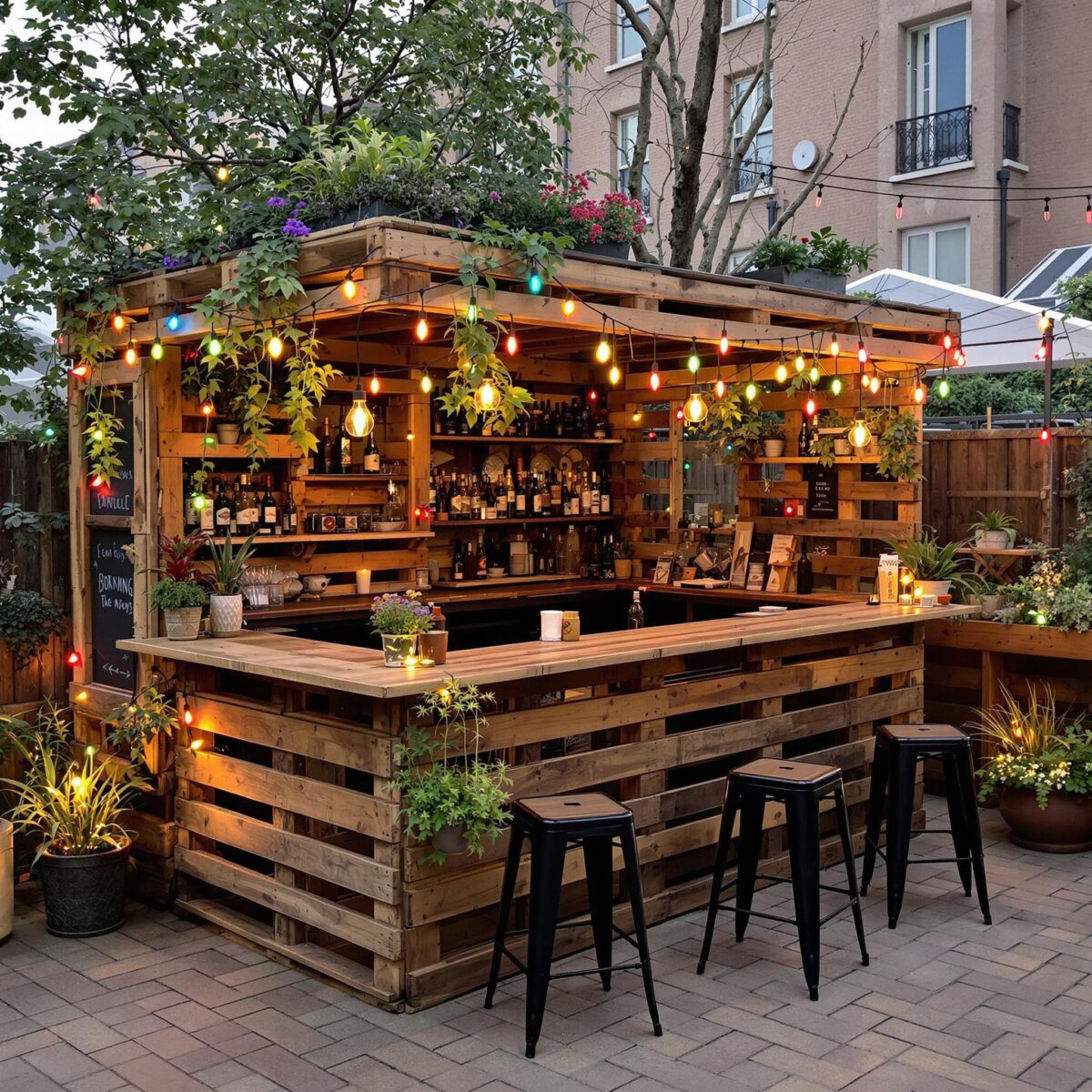 Créez un bar en palettes convivial pour votre intérieur ou extérieur