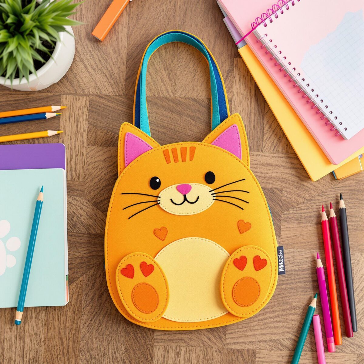 Créez un sac en feutrine en forme de chat pour la rentrée