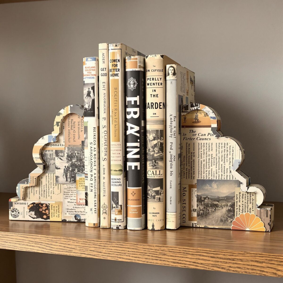 Serre-livres en carton : une touche vintage pour votre bibliothèque