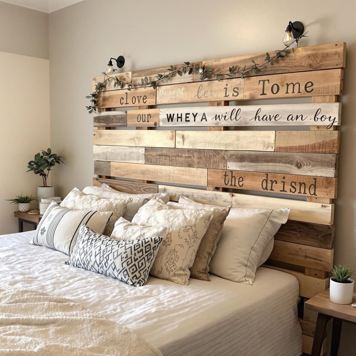 Transformez votre espace avec une tête de lit en palette unique