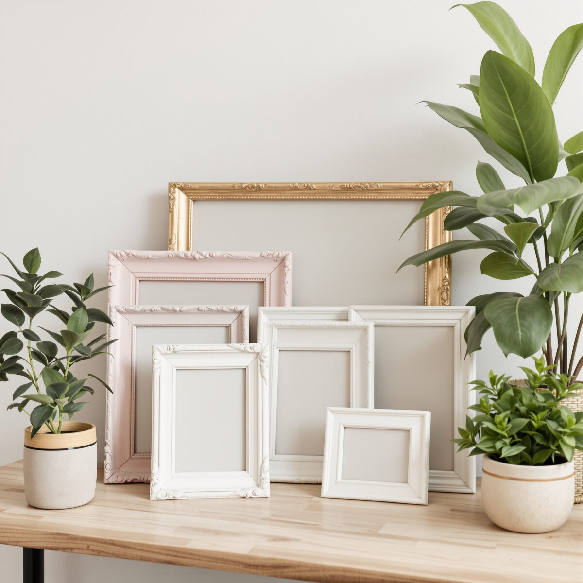 Réalisez des cadres photo vintage aux teintes poudrées