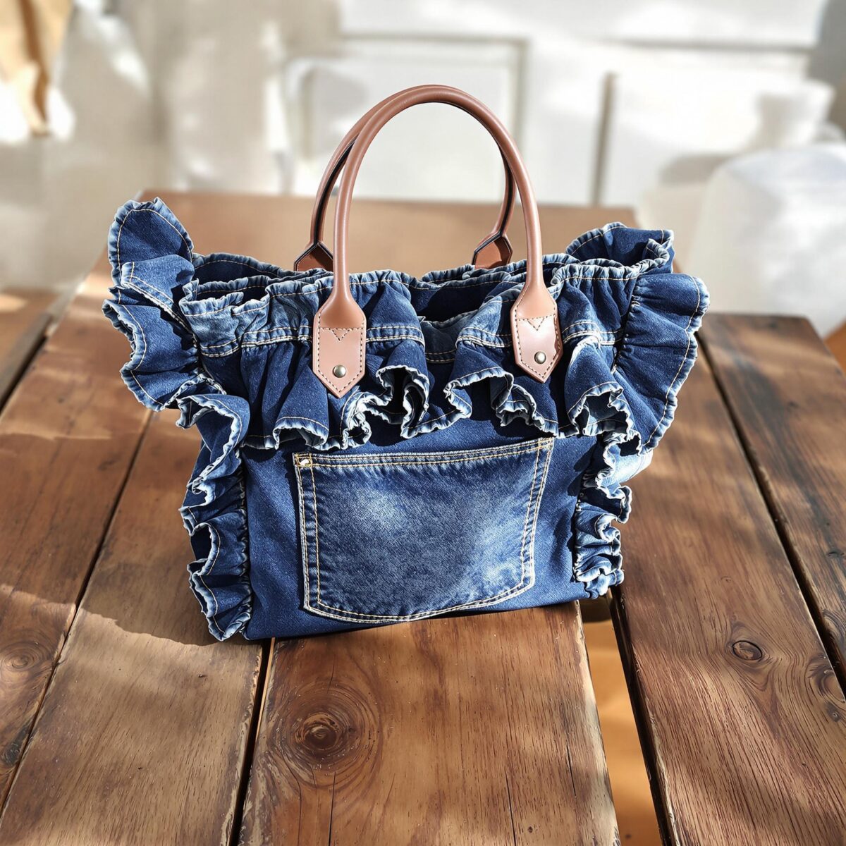 Créez un sac en jean tendance avec une poche de récupération